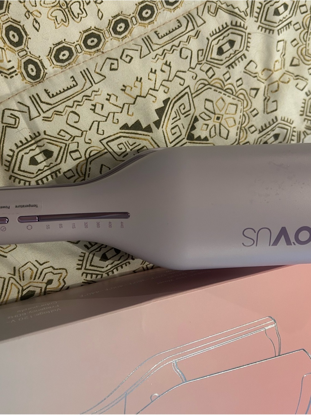 Purple OVUS Hair Straightening Brush